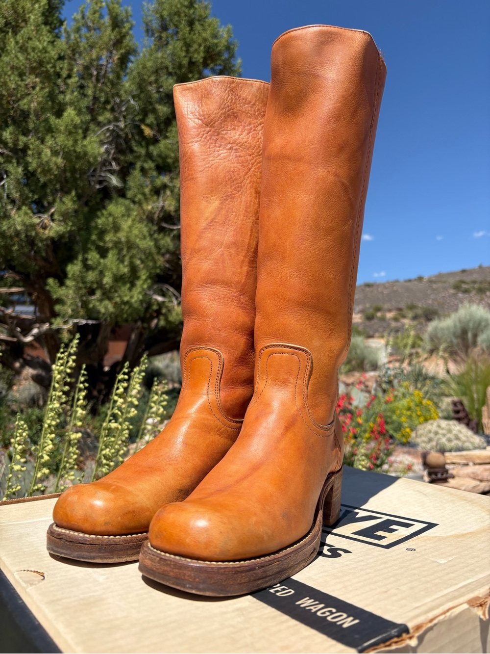 FRYE πΊπΈVTG 1960-1970βs Campus Tall Boots Black Label - Picture 7 of 16